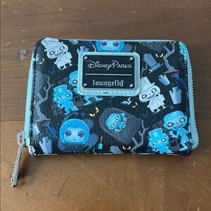 Loungefly Pop! Haunted Mansion Disney Black and Blue Wallet NWOT